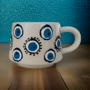 İlbay Çini Takı Ilbay Seramik Kupa Mug Klasik Yuvarlak Nazar