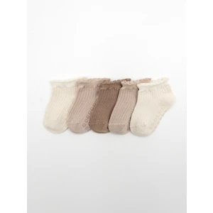 Doğal Bambu 5'li Set Bebek Patik Çorap ( +6 Ay Sonrası Kaydırmaz Silikon Tabanlı )