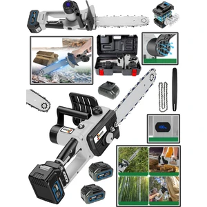 Wacker Pro Alman WG-3765 Yağ Pompalı 32 cm Pala Çift Akü 10 Pilli Dijital Göstergeli Dal Budama Bıçkı Motoru
