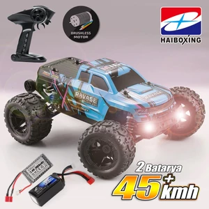 HAIBOXING 1/16TH Scale 4WD Brushless Truck Uzaktan Kumandalı Araba Rtr (Mavi) + 1300 Mah 7.4V 2s 30C Lipo Batarya