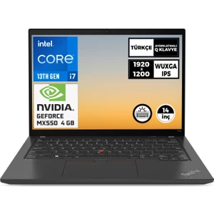 Thinkpad T14 Gen 4 I7-1370P 32GB 1tb SSD 4gb MX550 14" Wuxga Freedos taşınabilir Bilgisayar 21HD00ECTX 001
