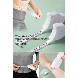 Bel Kalça Göğüs Bacak Vücut Ölçüm Cetveli Mezura 150 cm