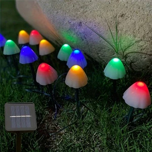 SD Works 4.5 Metre 12 Led'li Solar Mushroom Lights Güneş Enerjili Mantar Bahçe Aydınlatması