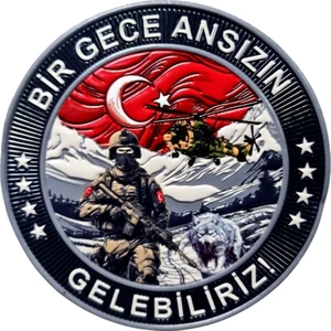 Bayrak Asker  Peç , Bir Gece Ansızın Gelebiliriz - Arma - Tpu Patch
