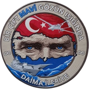 Atatürk  Peç , Bir Çift Mavi Gözün Işığında  - Arma - Tpu Patch