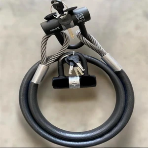Motorsiklet 2 Metre 10 mm Kesilmez Çelik Halat Motosiklet Bağlama Halatı Zincir Çelik Disk Kilidi 1 Adet