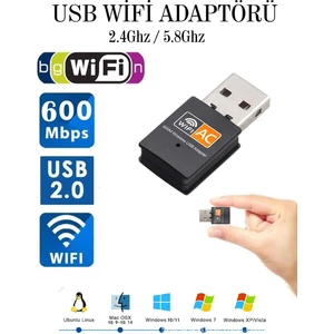 USB Wifi Adaptörü 600MBPS USB Kablosuz Alıcı Dongle Ağ Kartı Masaüstü Güçlendirici Yüksek Kalite
