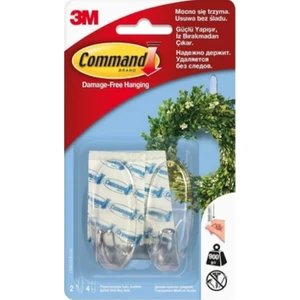 17091CLR-CEE Orta Boy Şeffaf Askı 2 Askı + 4 Cırt Bant