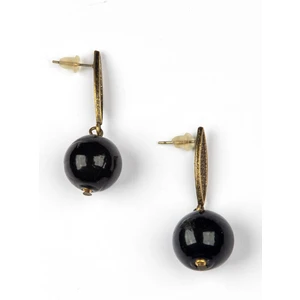 Lila Rosa Etnik Otantik Siyah Küpe