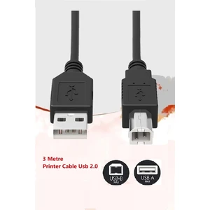 Yazıcı Kablosu USB 2.0 Printer Cable Hp Canon Epson Xerox Brother 3 Metre