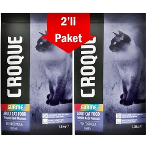 Gurme Balıklı Renkli Taneli Yetişkin Kedi Maması 1,5 kg * 2 Adet