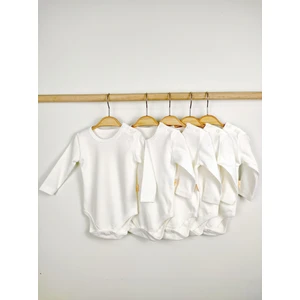 Omy 5'li  Pamuk Uzun Kollu Çocuk Body Pamuklu  Kız Erkek Çocuk Body Zıbın