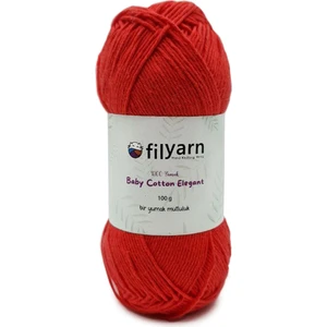 Kırmızı 1099 Baby Cotton Elegant Örgü Ipi Amigurumi Ipi Punch Örgü Ipi Oeko-Tex Startdart 100gr