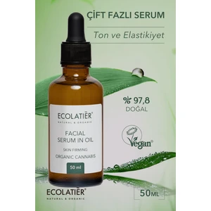 Çift Fazlı Cilt Serumu Yüz Nemlendirici, Cilt Sıkılaştıran Yüz Serumu, Organik Kenevir, 50 ml