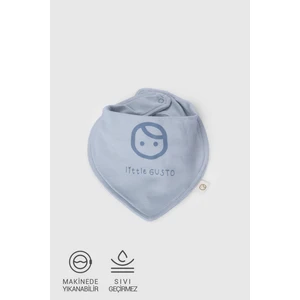 Little Gusto Sıvı Geçirmez Mavi Fular Önlük