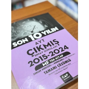 Çap Yayınları AYT Son 10 Yıl Çıkmış Sorular 2015-2024 Ciltli Kitap Üniversite Hazırlık