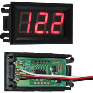 Powermaster IC278-2 Dijital Voltmetre Dc 5-100 Volt 3 Pin LED Ekranlı Voltaj Göstergesi