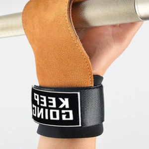 Lifting Straps 2 Adet Ağırlık Eldiveni Tutma Yardımcısı Crossfit Fitness Bileklik Kahve