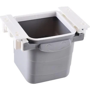 Mini Masa Çöp Kovası Plastik Tezgah Altı Geri Çekilebilir Yapışkanlı Görünmez Bölme Pratik