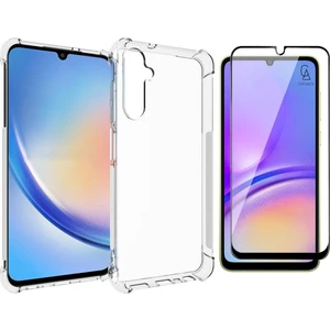 Samsung Galaxy A05S Uyumlu Köşe Dolgulu Anti Shock Telefon Kılıfı ve 5d Kırılmaz Cam Ekran Koruyucu