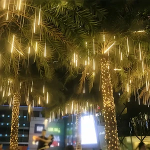 SD Works LED Solar Meteor Yağmuru Bahçe Balkon Teras Aydınlatma Meteor Shower Lights