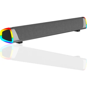 DS101 Kablosuz Bluetooth AUX 6W RGB Aydınlatmalı Soundbar Hoparlör Siyah