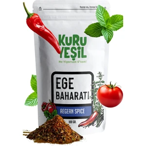 Kuru Yeşil - Baharat - Ege Baharatı - Kahvaltılık Baharat - Çeşni - Sebze Çeşnisi - 100 Gr