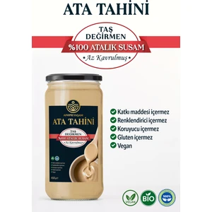 Apayrı Yaşam Ata Tahini 450 gr Az Kavrulmuş Taş Değirmenden %100 Atalık Susam Lezzeti
