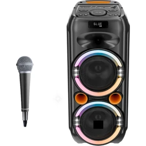 Bluetooth Hoparlör 30W 6.5inç Rgb Ledli Işıklı Karaoke Mikrofonlu Hoparlör