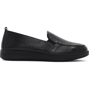 Kadın Siyah Deri Comfort Loafer 25SFD410018