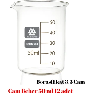 Cam Beher Setleri Çok Adetli (8-10-12) Beherglass Kısa Form