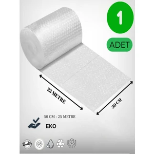 Patpat Balonlu Naylon 50 cm x 25 Metre 25-30 Gram 1 .sınıf Balonlu Poşet Patpat Havalı Pat Pat Ambalaj