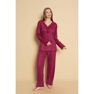 Yüksek Kalite Bambu Interlok Kadın Pijama Takımı P5046