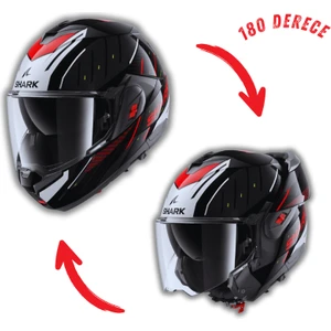 Oxo Rydger Kırmızı Çeneden Açılır Kask (Dar Kalıp) (Ece 22.06)
