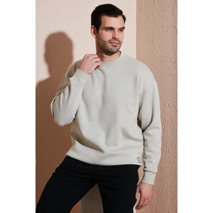 Regular Fit Bisiklet Yaka Pamuklu Içi Tüylü Yumuşak Şardonlu Sweat Erkek Sweat 5905255