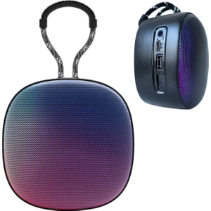 Kablosuz Haparlör 1200 Mah 5W Taşınabilir Bluetooth Ses Bombası LED Işıklı Speaker