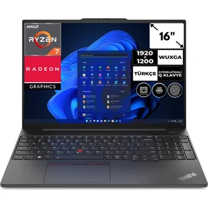 Thinkpad E16 Ryzen 7 7730U 40 GB 2 Tb SSD Windows 11 Pro 16" Wuxga Notebook 21JT0017TXCB8