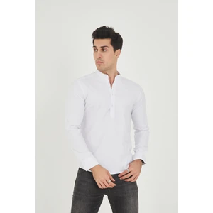 Jack Carısma Yarım Pat Hakim Yaka Pamuklu Likralı Gömlek