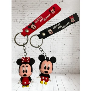 Game Fruy 2 Adet Sevimli Minnie ve Mickey Mouse Çift Anahtarlık ve Çanta Aksesuarı