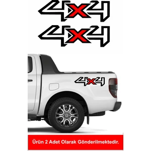 4x4 Off-Road Offroad 2 Adet Sticker Araba Oto Etiket 02130