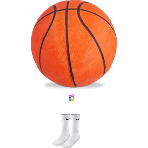 Basketbol Topu 7 Numara Iç Dış Mekan Turuncu Basketbol Topu ( Hediyeli )