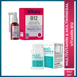 B12 Vitamini Sprey 10 Ml (75 Puff) & Multivitamin & Multimineral (1X30 Tablet)