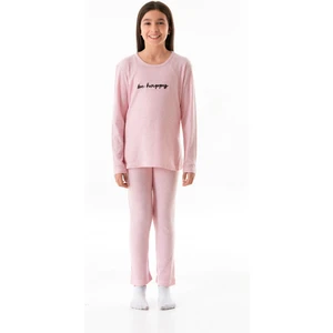 Be Happy Baskılı Kız Çocuk Pijama Takımı