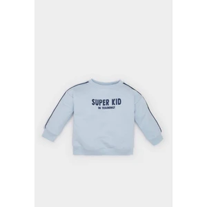 Erkek Bebek Bisiklet Yaka Baskılı Sweatshirt E3676A525SP