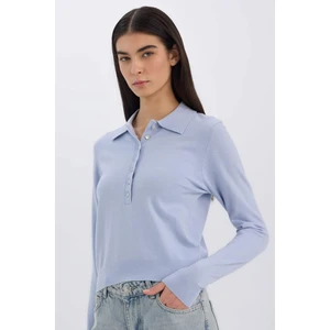 Defacto Regular Fit Polo Yaka Basic Düz Triko Kazak D6259Ax25Sp