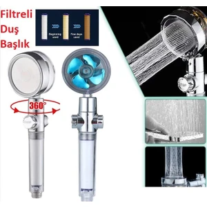 Filtreli Yüksek Basınçlı Pervaneli Duş Başlığı