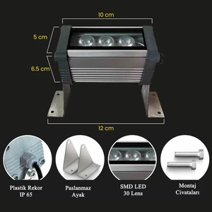 Wallwasher 3W 10 cm ( Duvar Boyama)