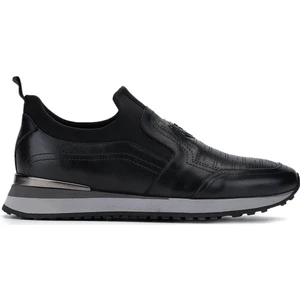 Tamer Tanca Erkek  Deri Siyah Sneakers & Spor Ayakkabı 383 6276 Erk Ayk SK24-25 Sıyah Slvr
