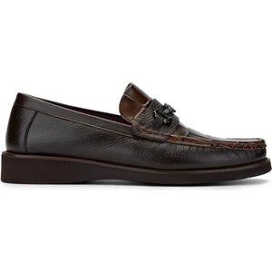 Tamer Tanca Erkek  Deri Kahverengi Loafer Ayakkabı 863 R02 Erk Ayk SK24-25 Kahve