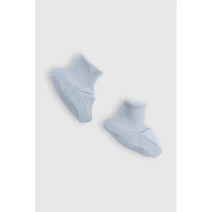 Organik Pamuk Yenidoğan Mavi Patik